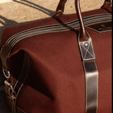 Brauner Leder Weekender für Reisen, Fitnessstudio und Alltag